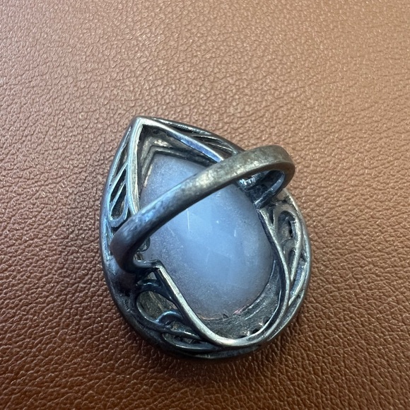 Moonstone Cocktail Ring with Diamond Bezel - Picture 3 of 3